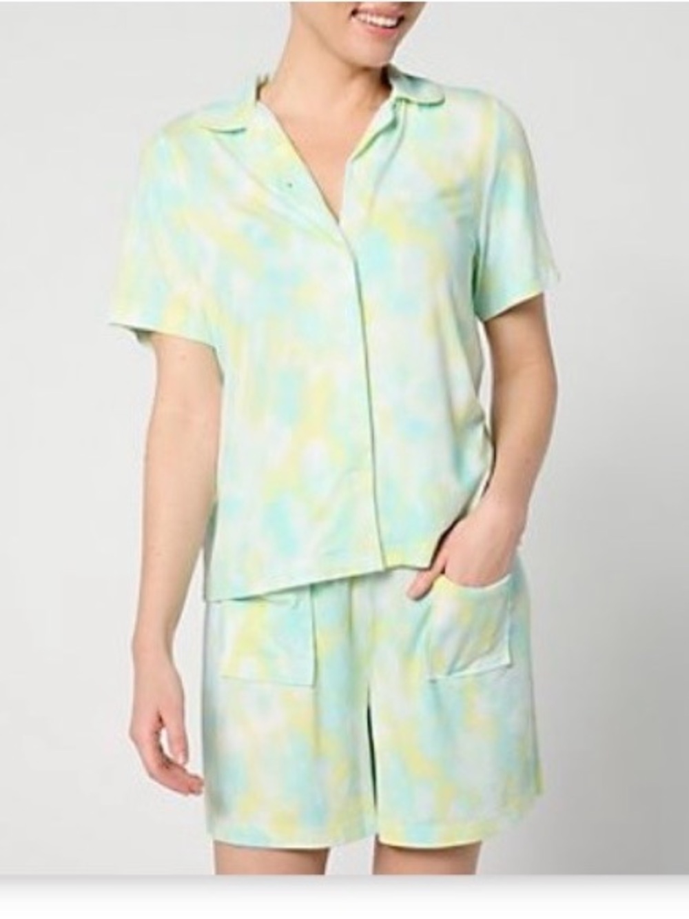 BumbleBella by Jill Martin Dreamy Jersey-Notch-Collar Pajama Set